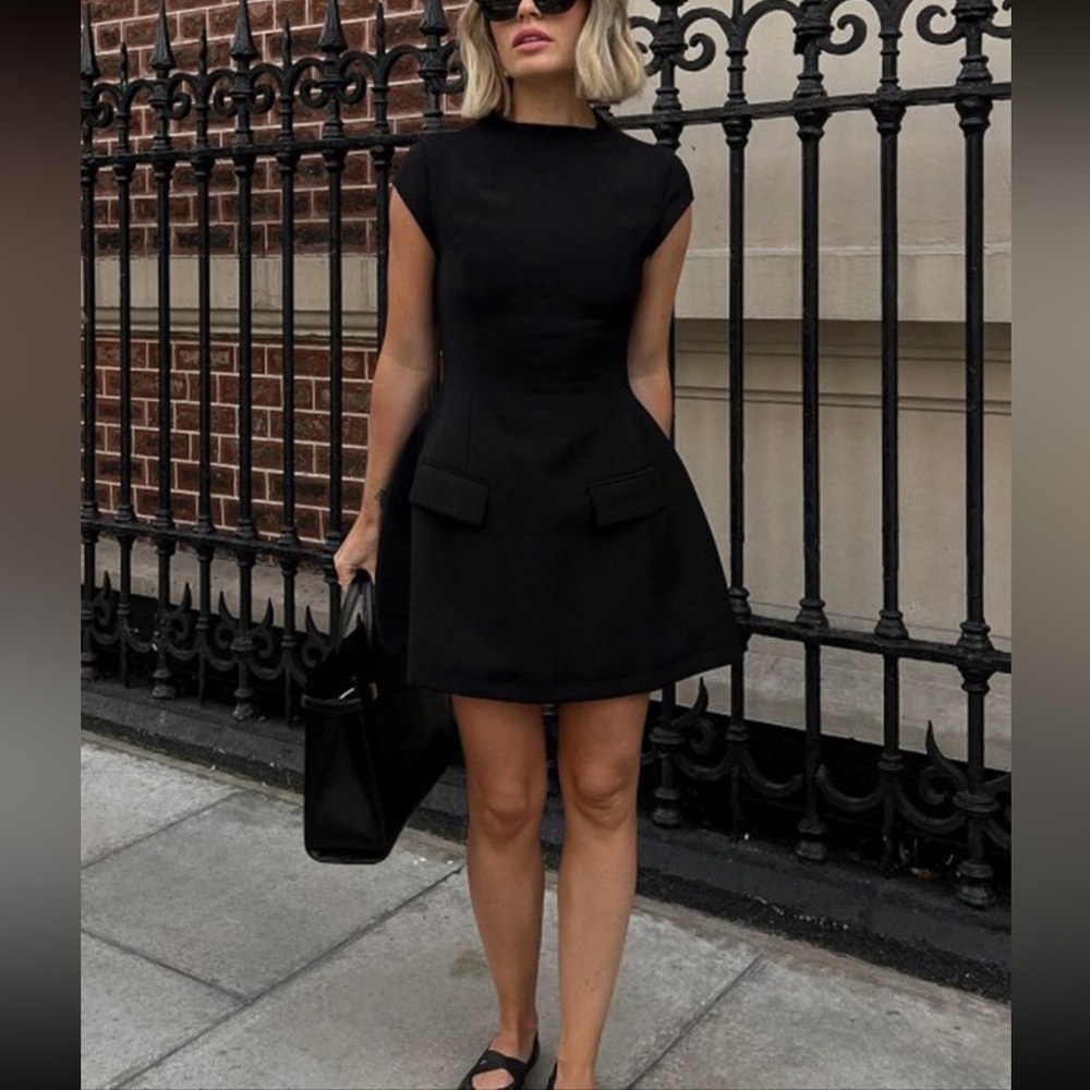 A line black dress